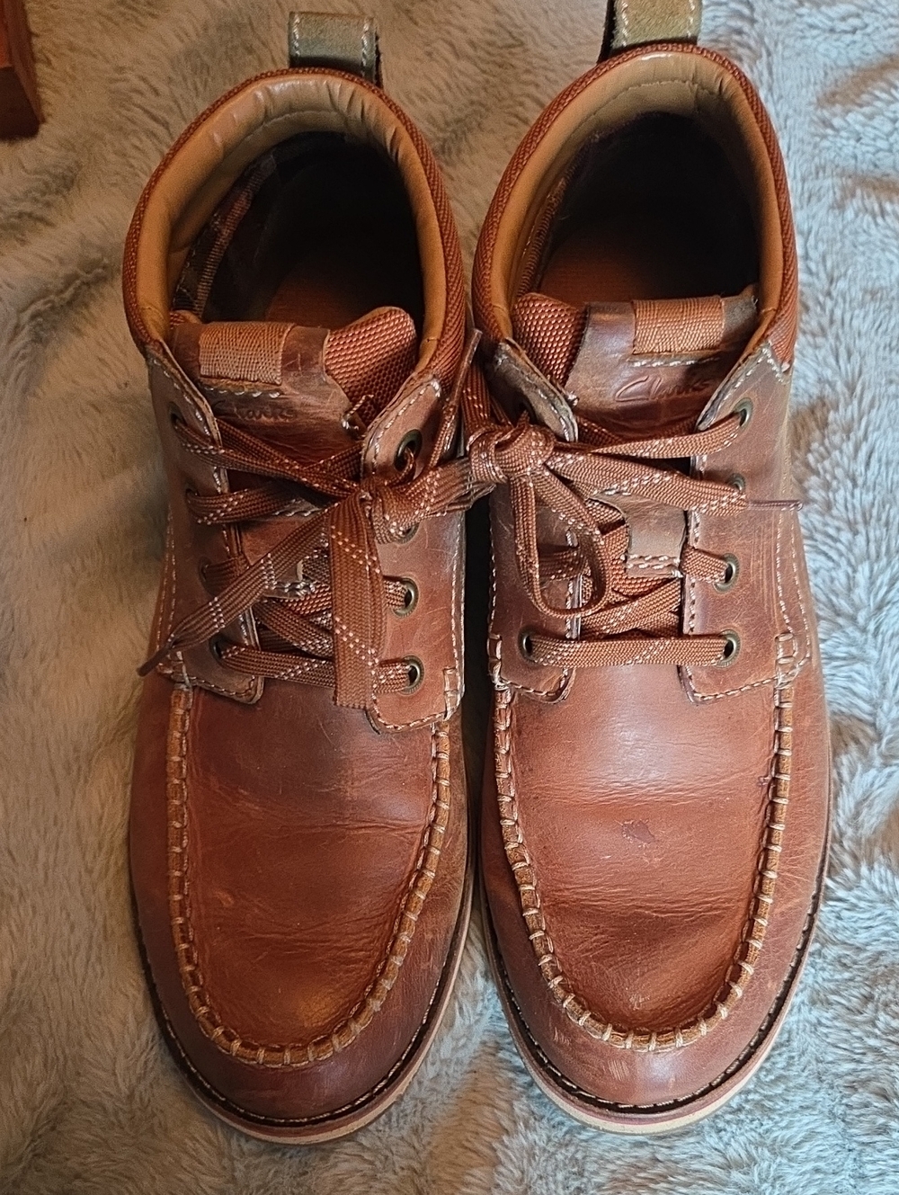 Men's Brown Leather Casual Lace-Up Shoes
